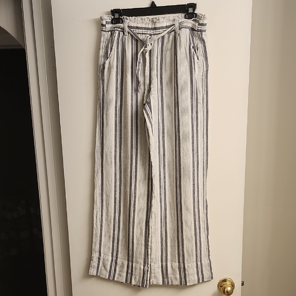 Jolt Women's Striped Chinos - Blue and White